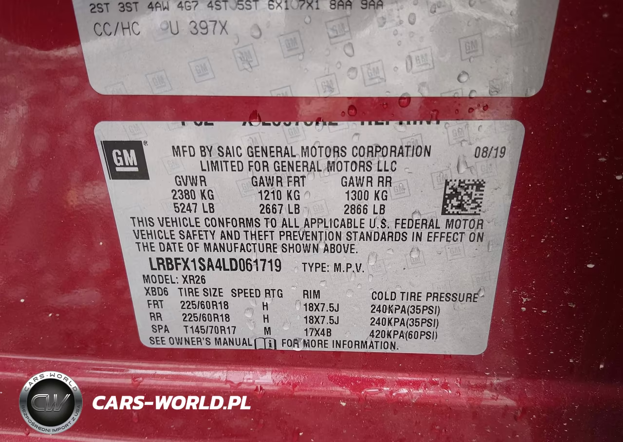 2020 Buick Envision Awd Preferred VIN:LRBFX1SA4LD061719 - 9