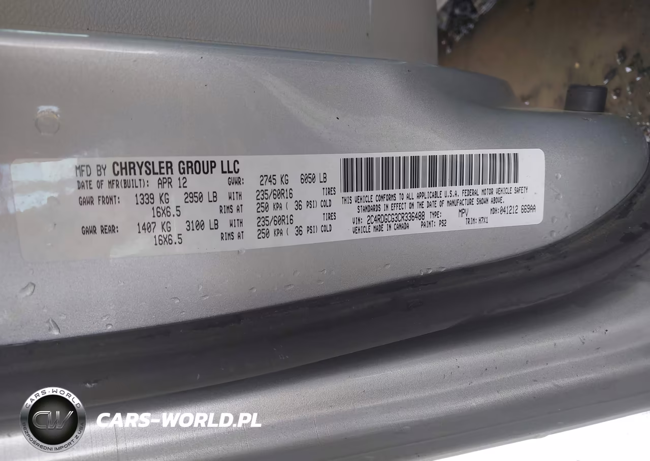 2012 Dodge Grand Caravan Sxt VIN:2C4RDGCG3CR336488 - 9