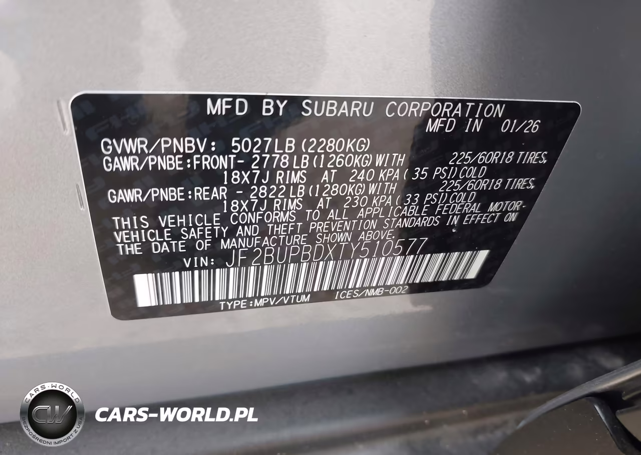 2026 Subaru Outback Premium VIN:JF2BUPBDXTY510577 - 9