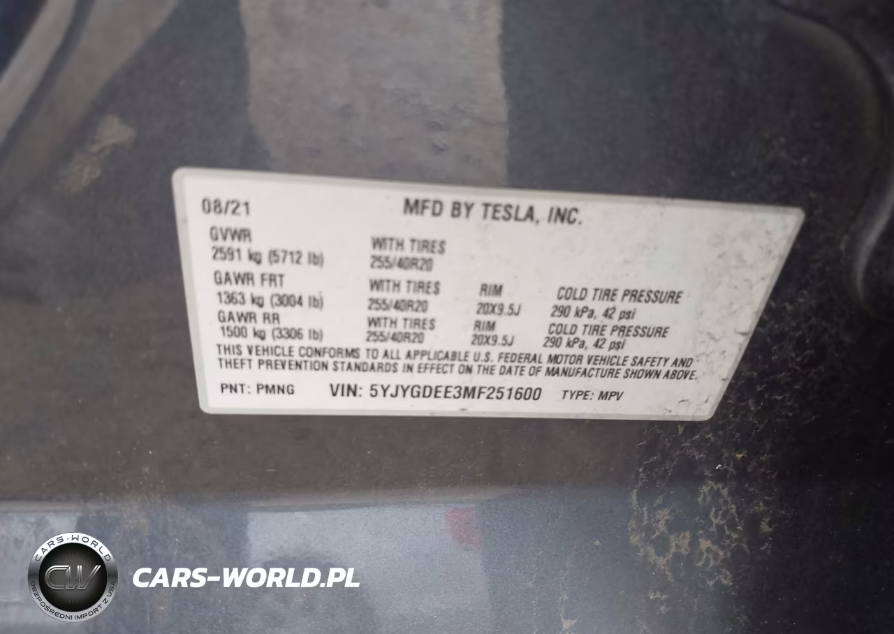 2021 Tesla Model Y Long Range Dual Motor All-Wheel Drive VIN:5YJYGDEE3MF251600 - 9