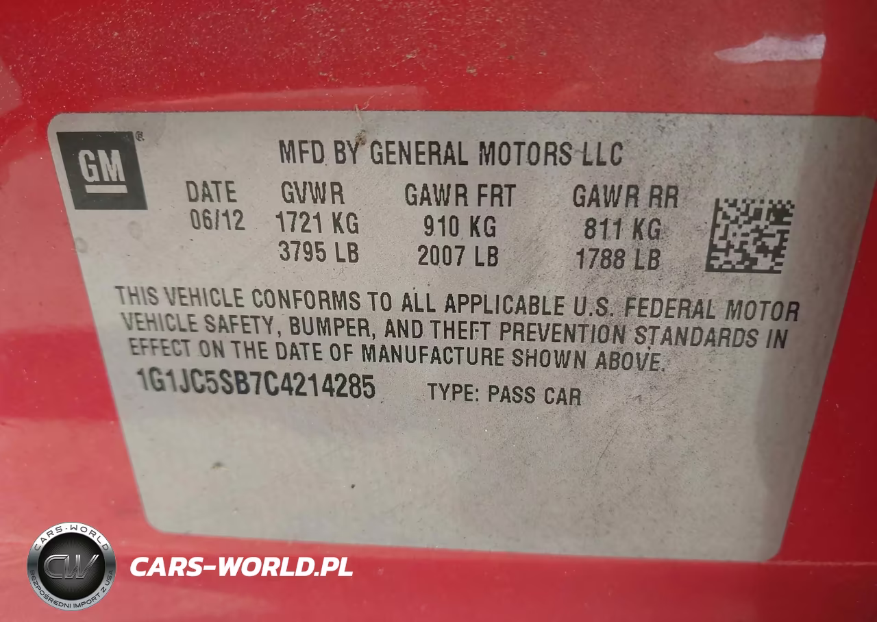 2012 Chevrolet Sonic 2Lt VIN:1G1JC5SB7C4214285 - 9