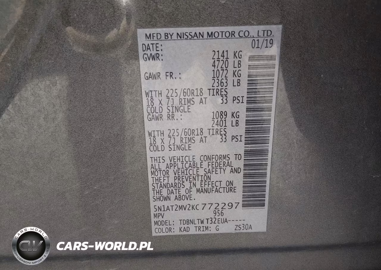 2019 Nissan Rogue Sv VIN:5N1AT2MV2KC772297 - 9