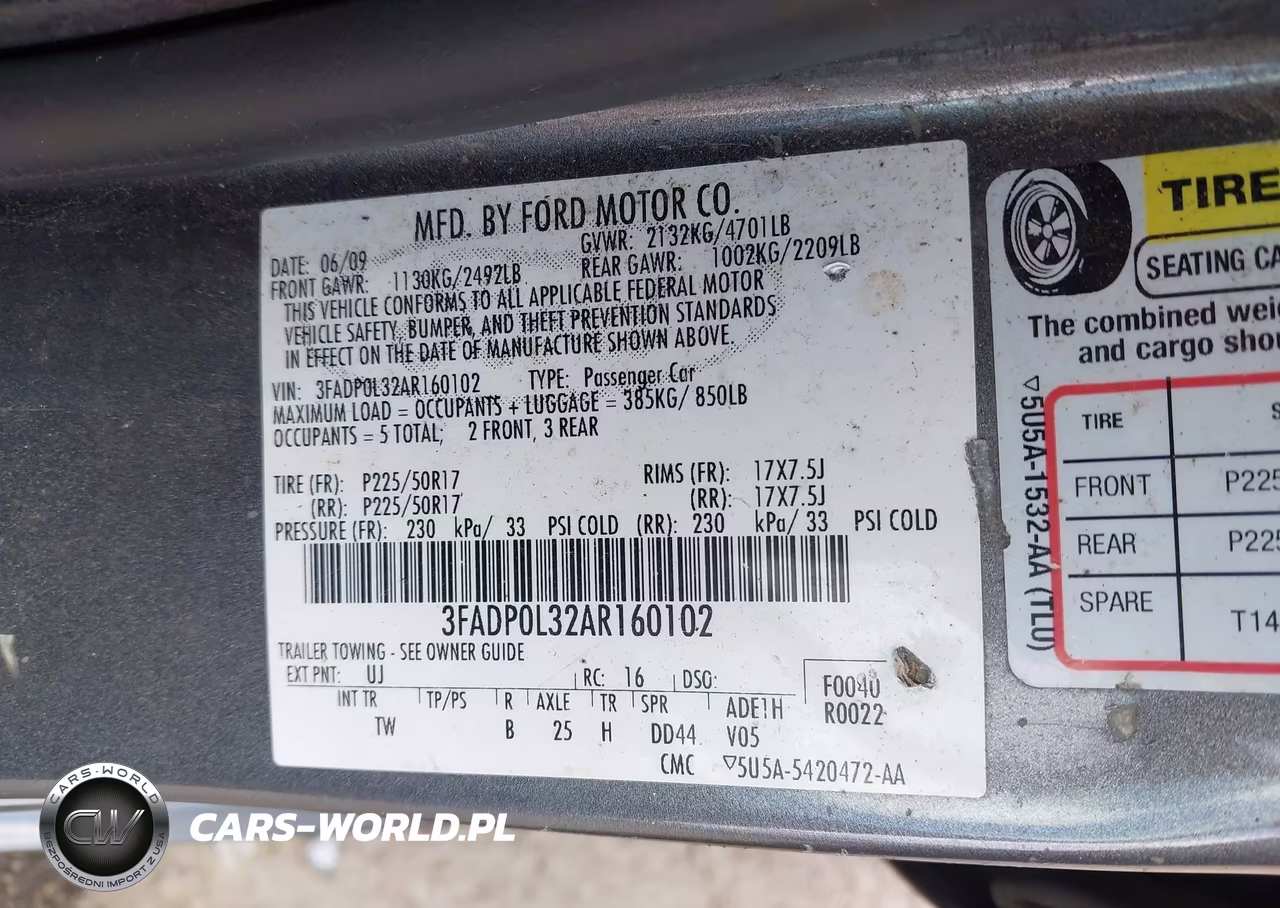 2010 Ford Fusion Hybrid VIN:3FADP0L32AR160102 - 9