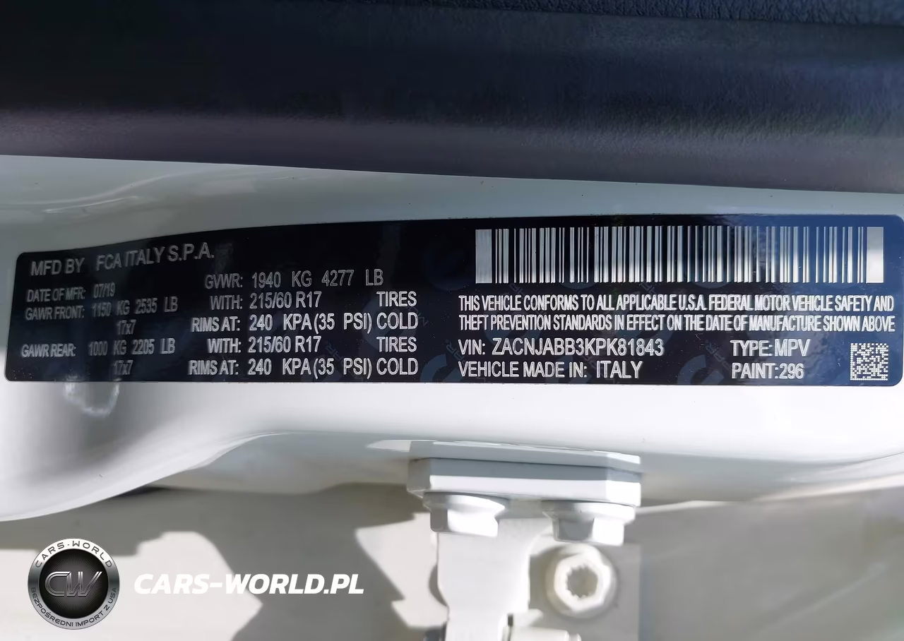 2019 Jeep Renegade Latitude Fwd VIN:ZACNJABB3KPK81843 - 9