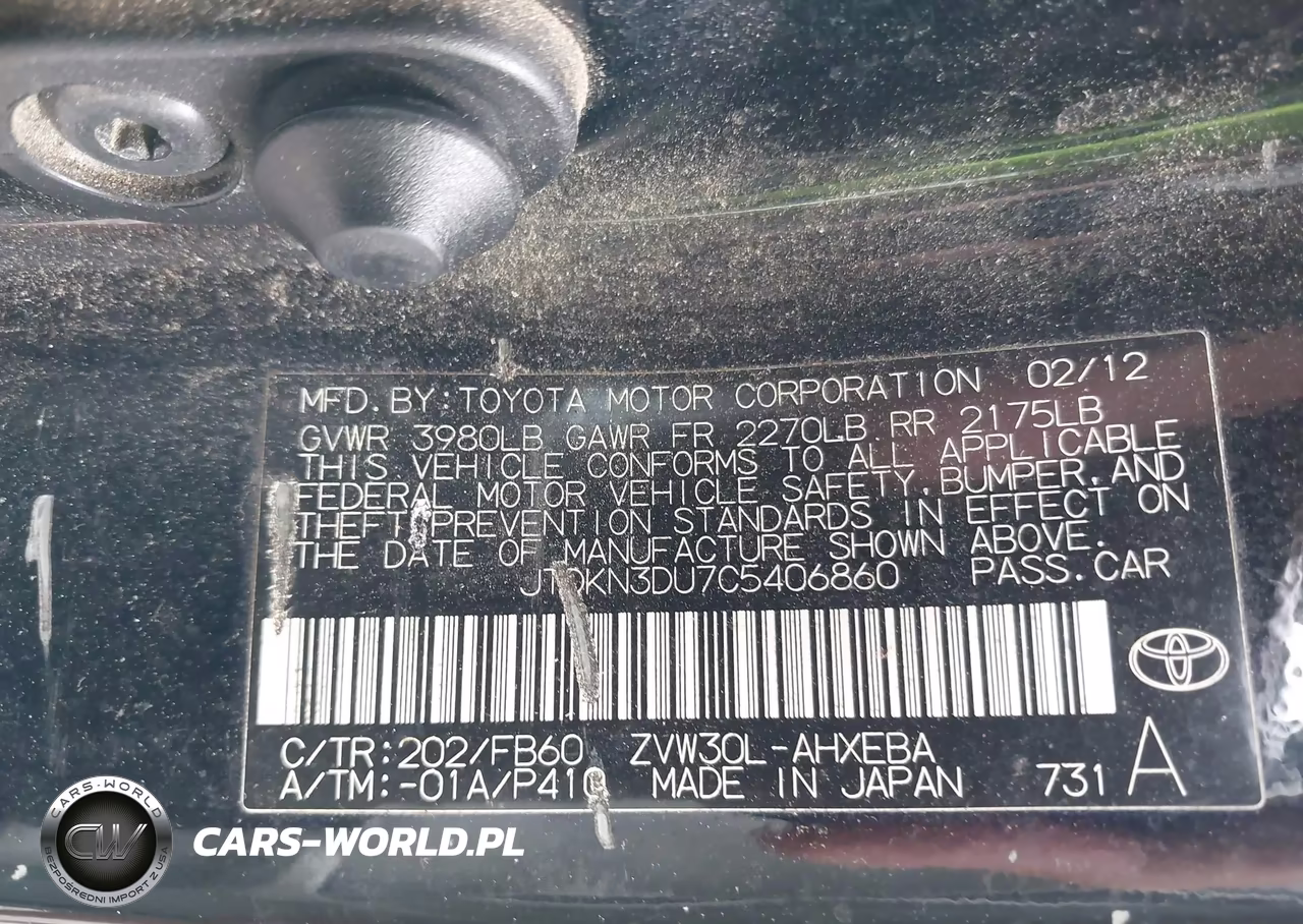 2012 Toyota Prius Three VIN:JTDKN3DU7C5406860 - 9