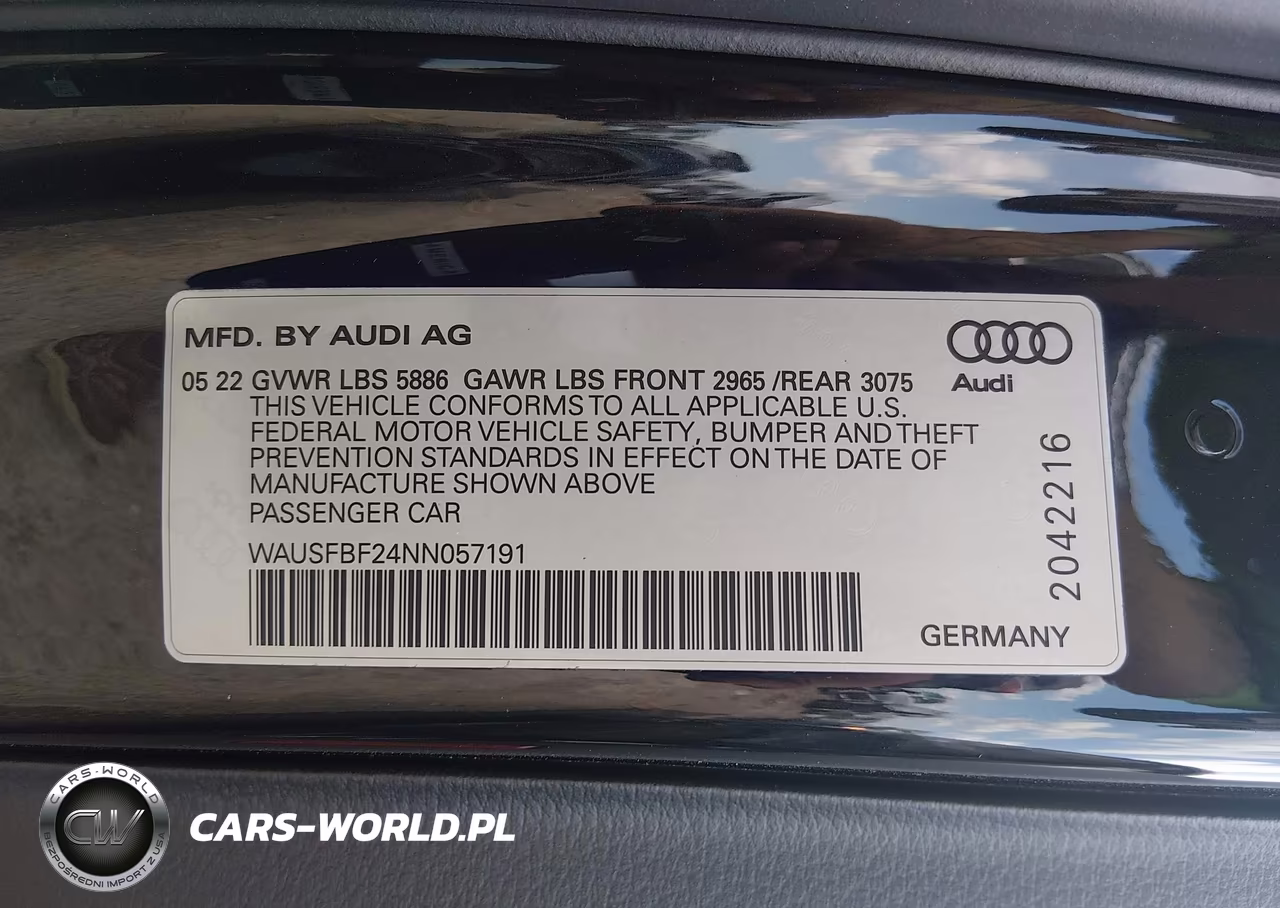 2022 Audi S7 Sportback Prestige Tfsi Quattro Tiptronic VIN:WAUSFBF24NN057191 - 9