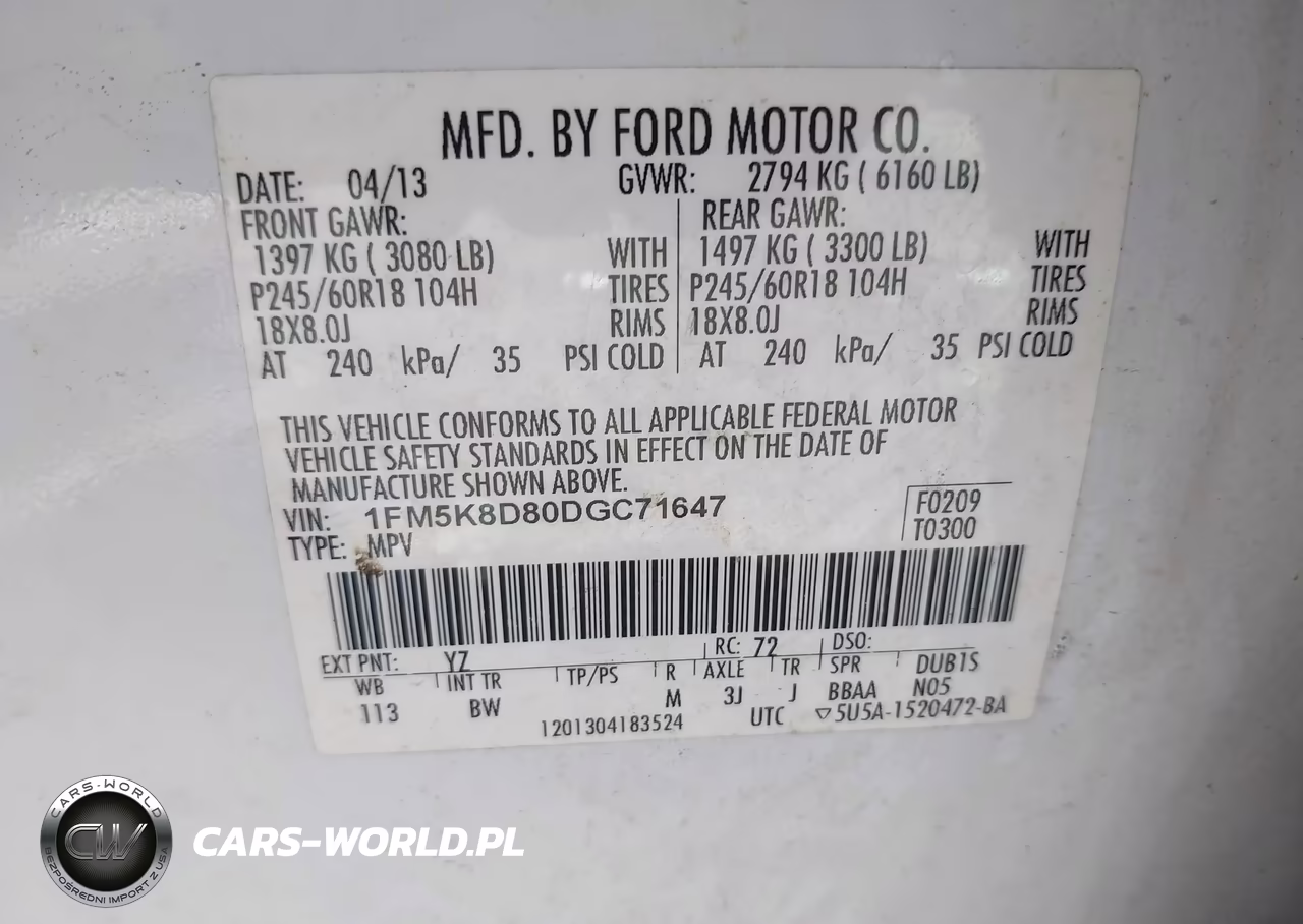 2013 Ford Explorer Xlt VIN:1FM5K8D80DGC71647 - 9