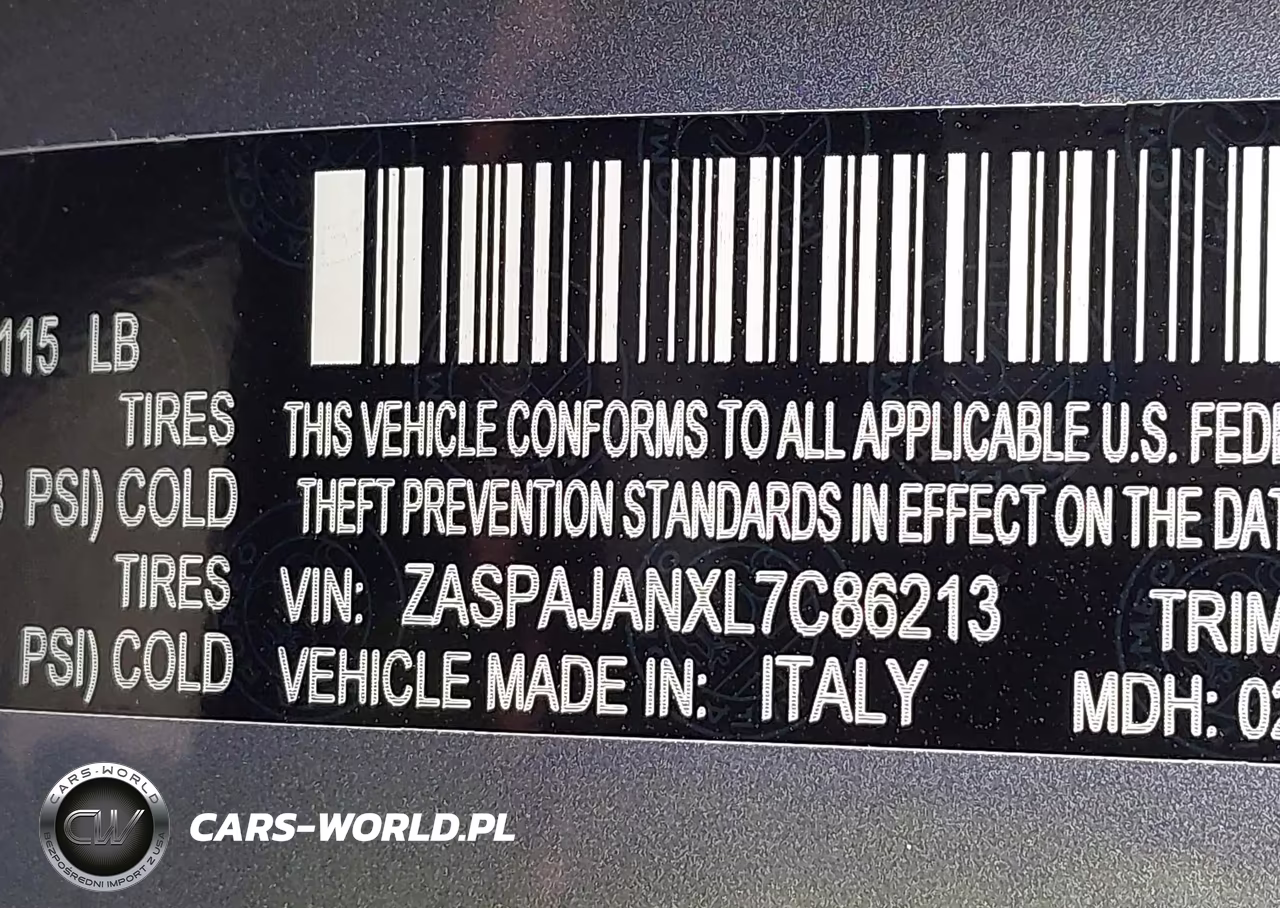 2020 Alfa Romeo Stelvio Sport Rwd VIN:ZASPAJANXL7C86213 - 9