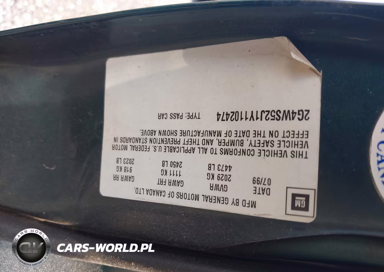 2000 Buick Century Custom VIN:2G4WS52J1Y1102474 - 9