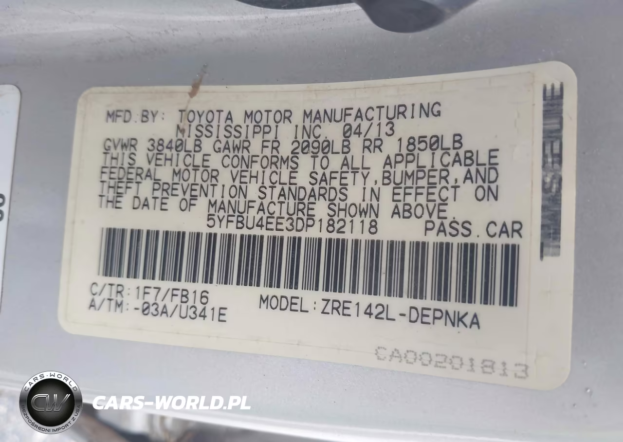 2013 Toyota Corolla Le VIN:5YFBU4EE3DP182118 - 9