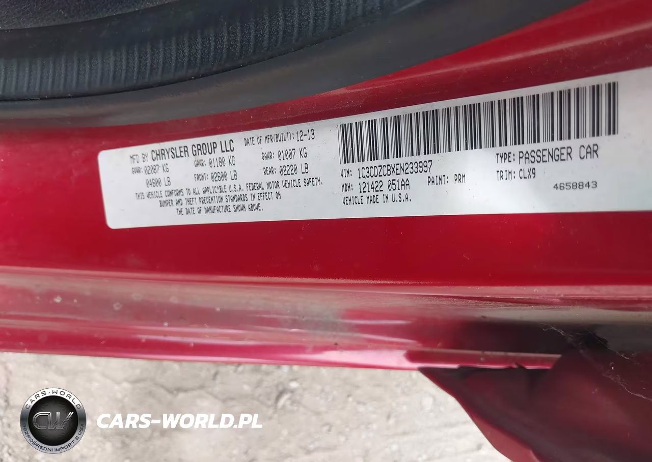 2014 Dodge Avenger Sxt VIN:1C3CDZCBXEN233997 - 9