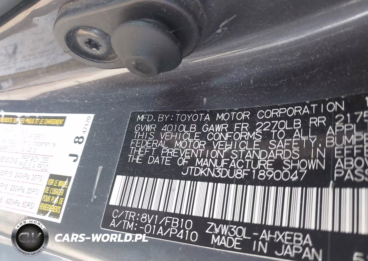 2015 Toyota Prius Three VIN:JTDKN3DU8F1890047 - 9