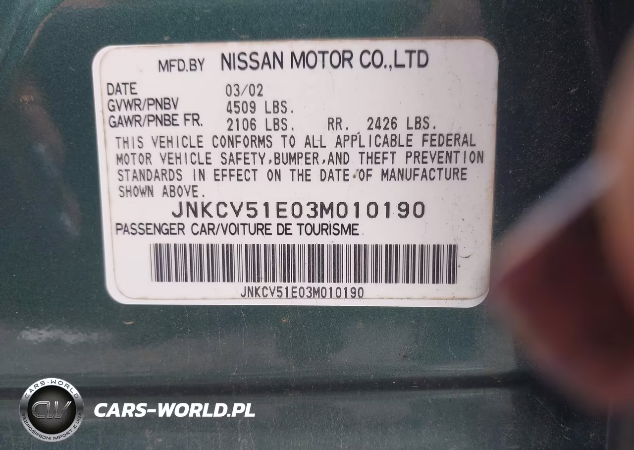 2003 Infiniti G35 Luxury Leather VIN:JNKCV51E03M010190 - 9