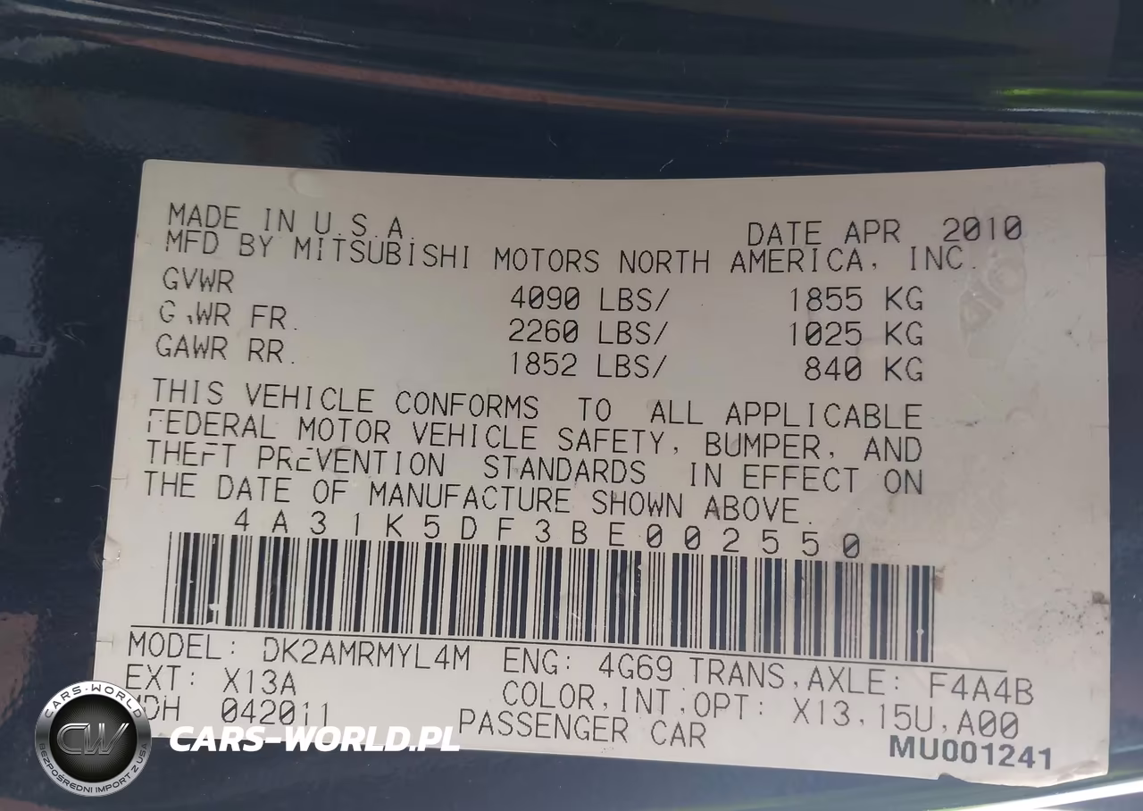 2011 Mitsubishi Eclipse Gs-Gs Sport VIN:4A31K5DF3BE002550 - 9