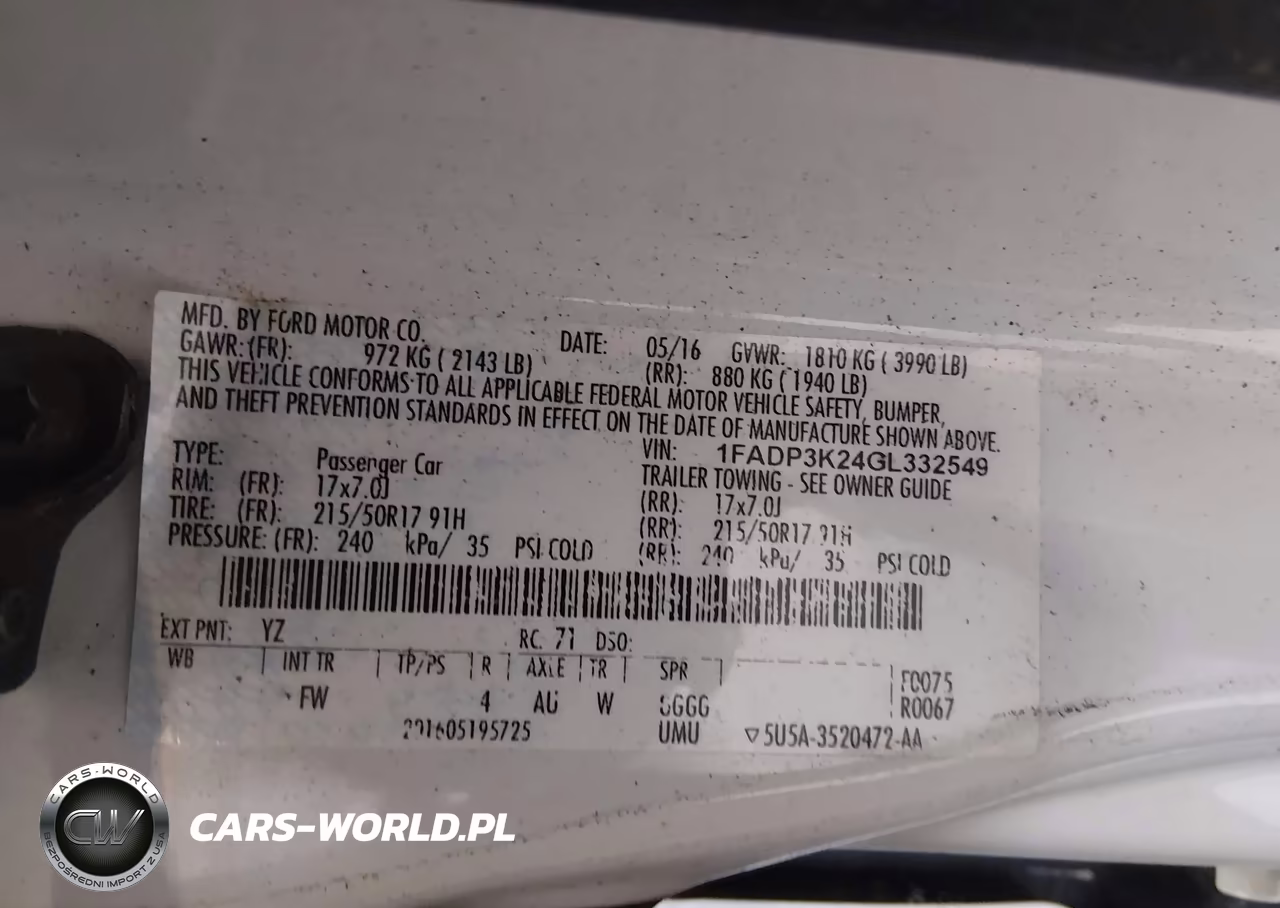 2016 Ford Focus Se VIN:1FADP3K24GL332549 - 9