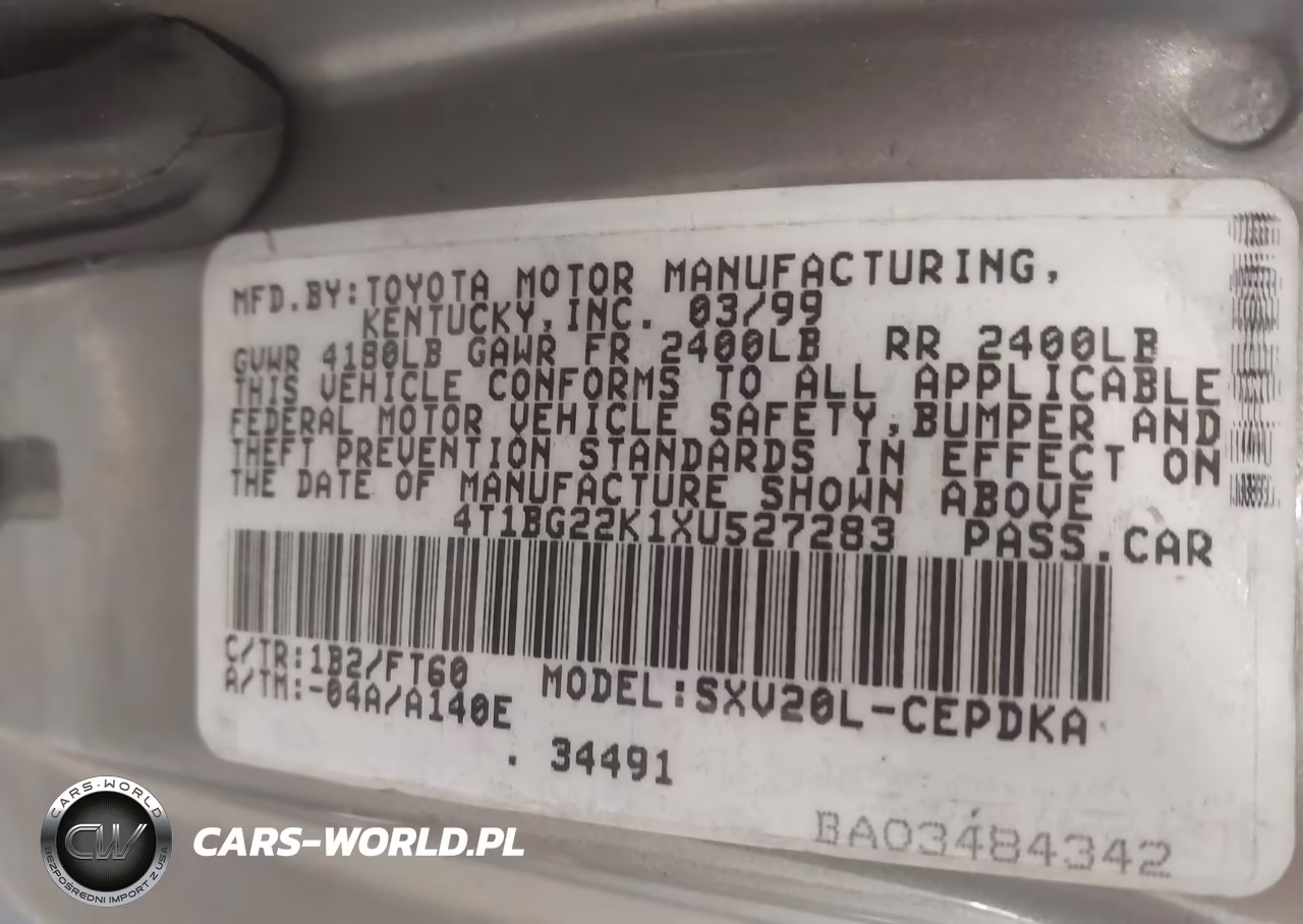 1999 Toyota Camry Ce VIN:4T1BG22K1XU527283 - 9