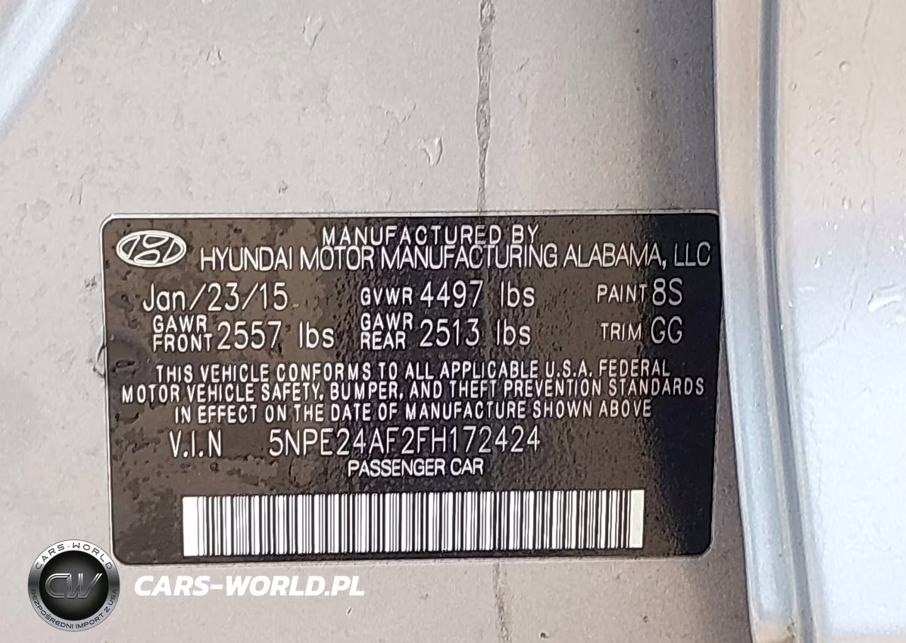 2015 Hyundai Sonata Se VIN:5NPE24AF2FH172424 - 9