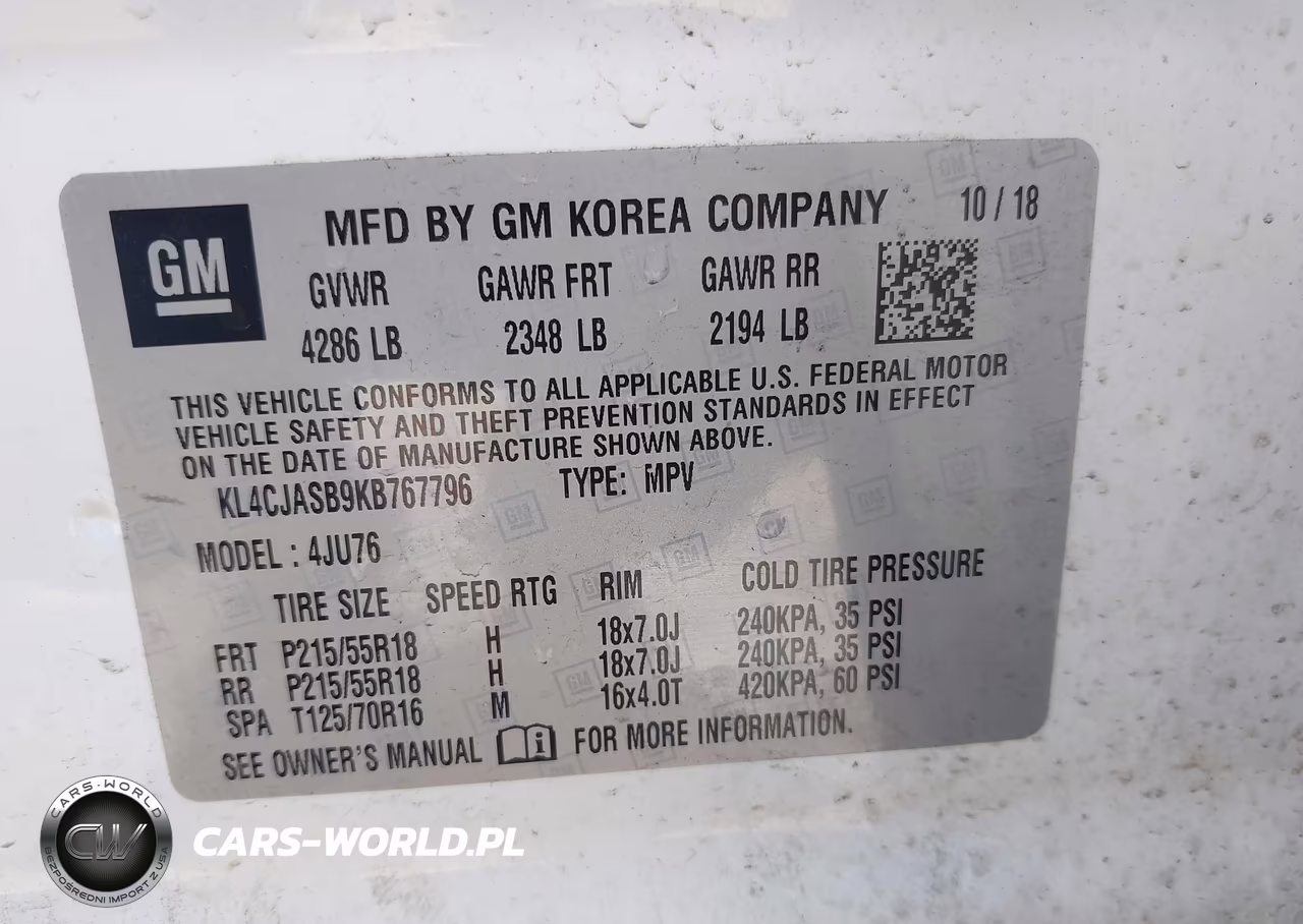 2019 Buick Encore Fwd Preferred VIN:KL4CJASB9KB767796 - 9