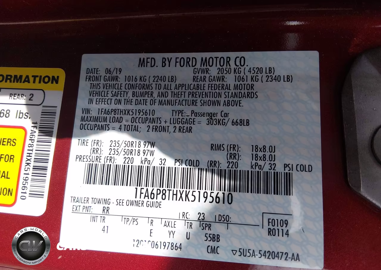 2019 Ford Mustang Ecoboost Premium VIN:1FA6P8THXK5195610 - 9