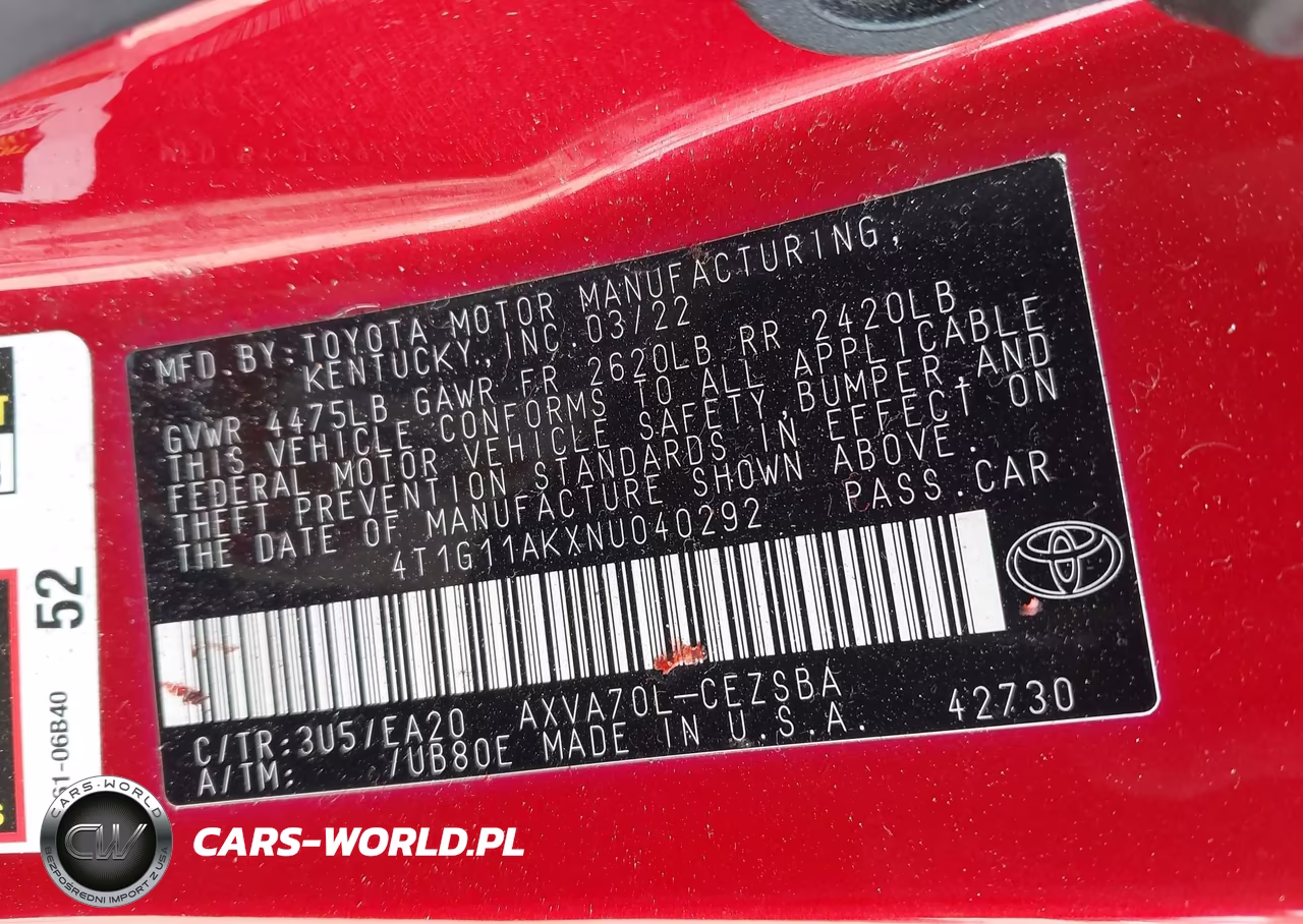 2022 Toyota Camry Se VIN:4T1G11AKXNU040292 - 9