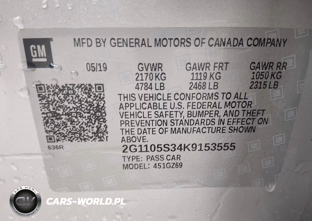 2019 Chevrolet Impala Premier VIN:2G1105S34K9153555 - 9