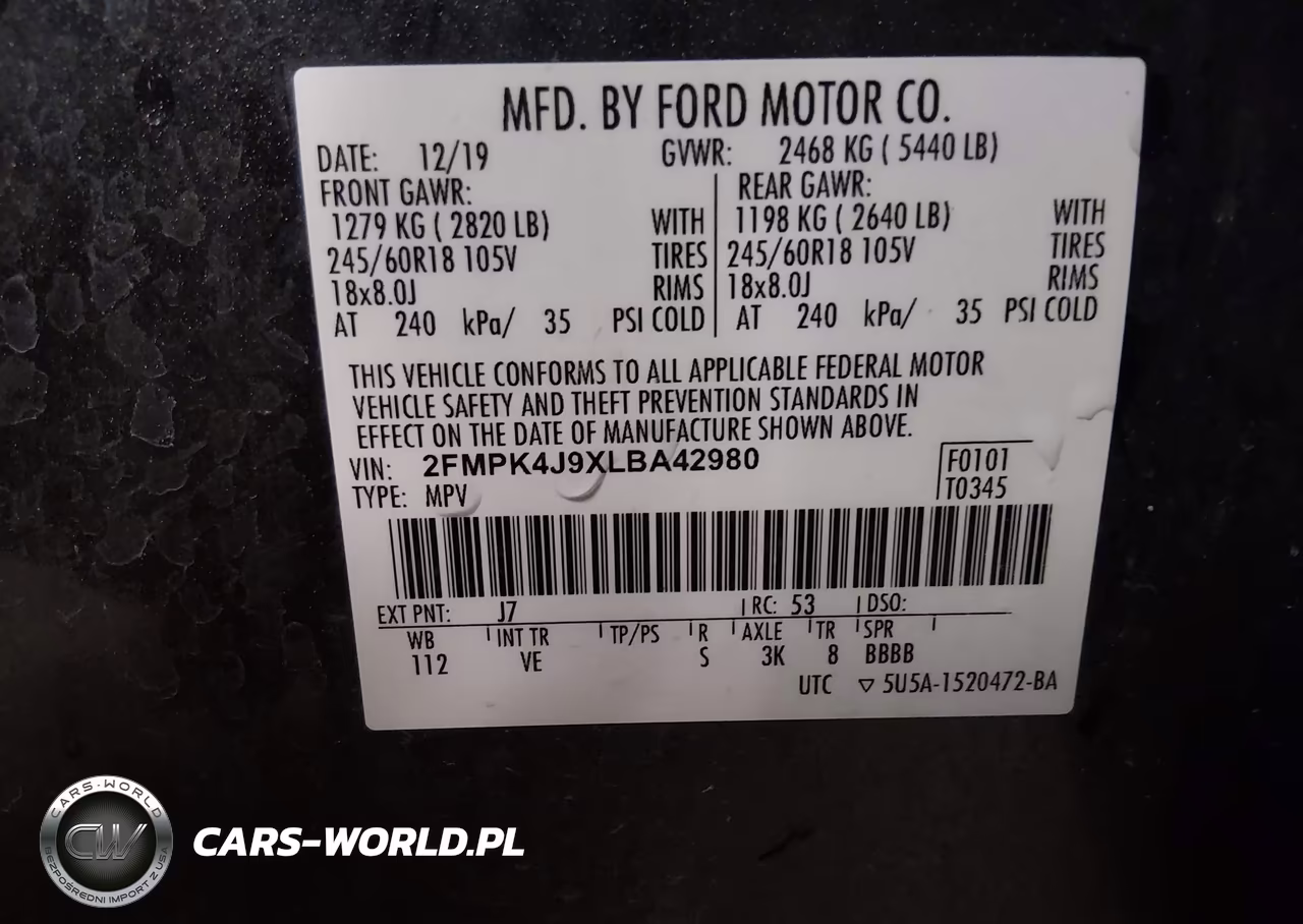 2020 Ford Edge Sel VIN:2FMPK4J9XLBA42980 - 9
