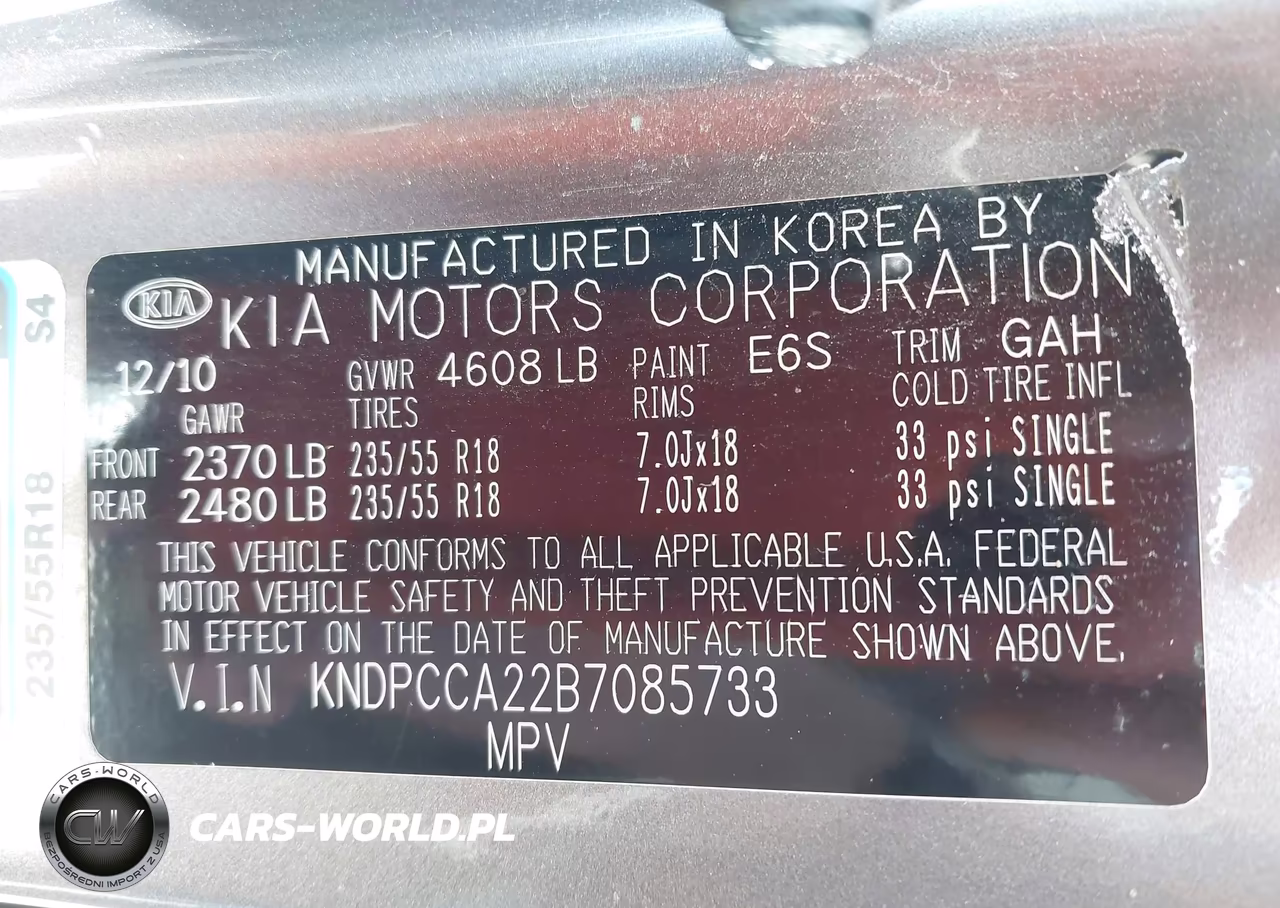 2011 Kia Sportage Ex VIN:KNDPCCA22B7085733 - 9