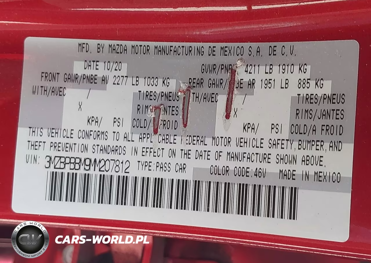 2021 Mazda Mazda3 Select VIN:3MZBPBBM9MM207812 - 9