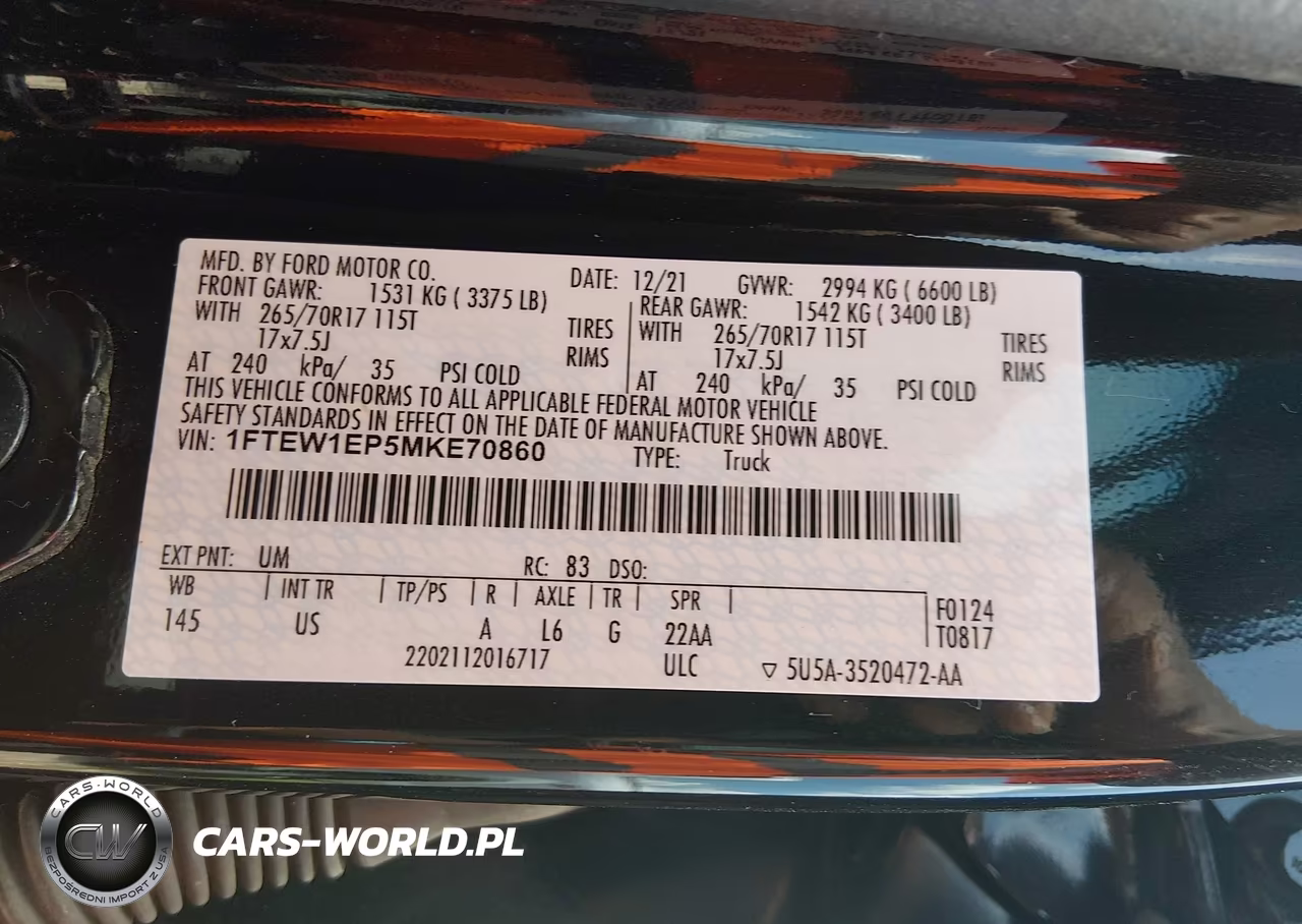 2021 Ford F-150 Xlt VIN:1FTEW1EP5MKE70860 - 9