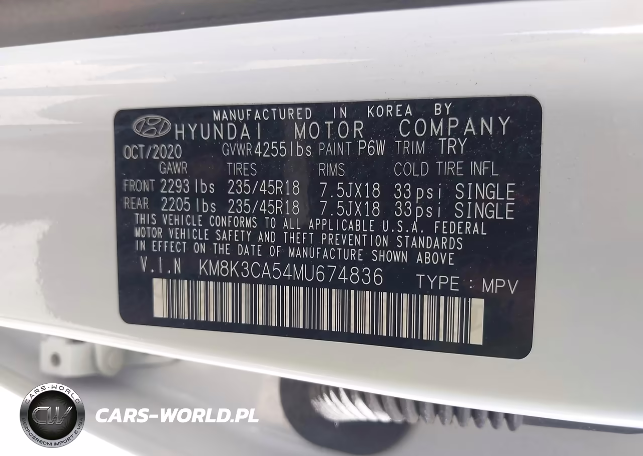 2021 Hyundai Kona Limited VIN:KM8K3CA54MU674836 - 9