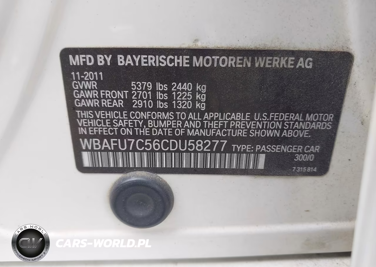 2012 BMW 535I xDrive VIN:WBAFU7C56CDU58277 - 9