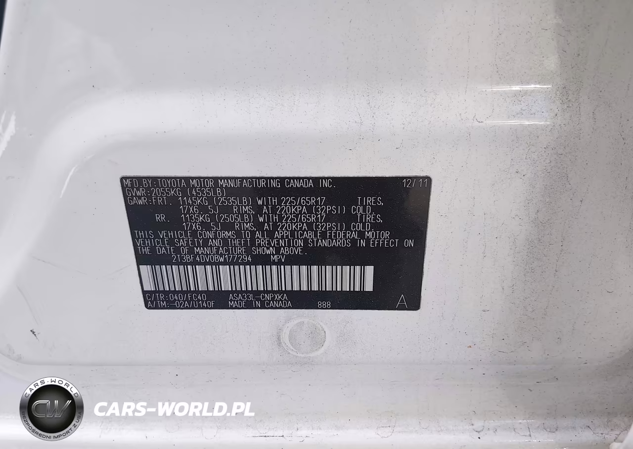 2011 Toyota Rav4 VIN:2T3BF4DV0BW177294 - 9