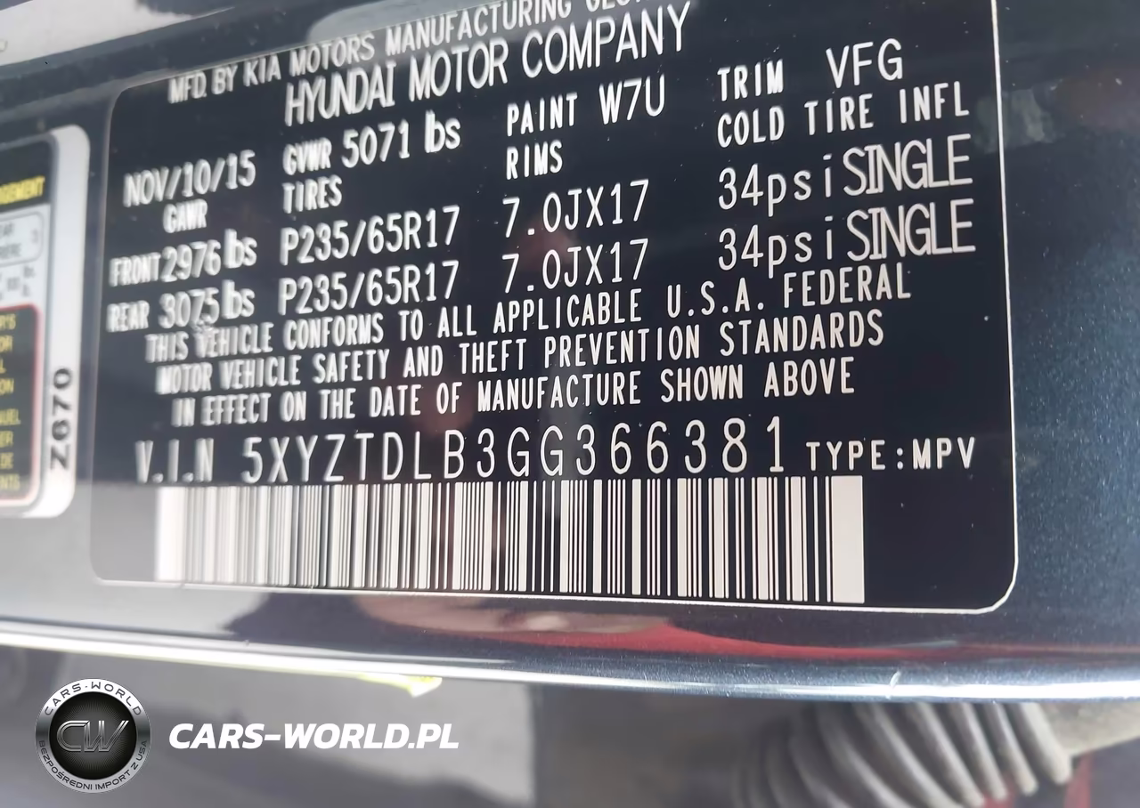 2016 Hyundai Santa Fe Sport 2.4L VIN:5XYZTDLB3GG366381 - 9