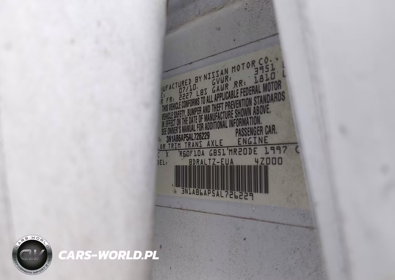 2010 Nissan Sentra 2.0S VIN:3N1AB6AP5AL726229 - 9