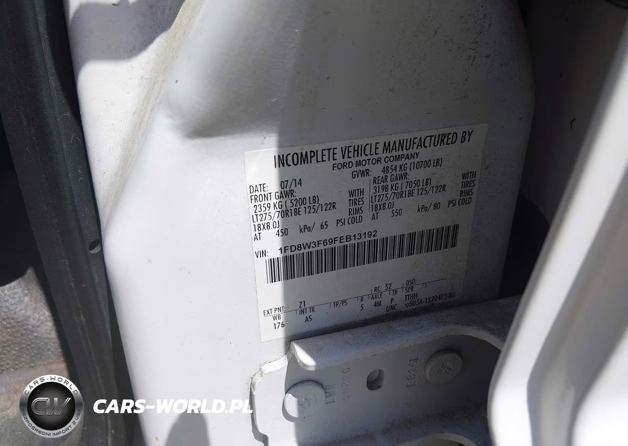 2015 Ford F-350 Chassis Xl VIN:1FD8W3F69FEB13192 - 9