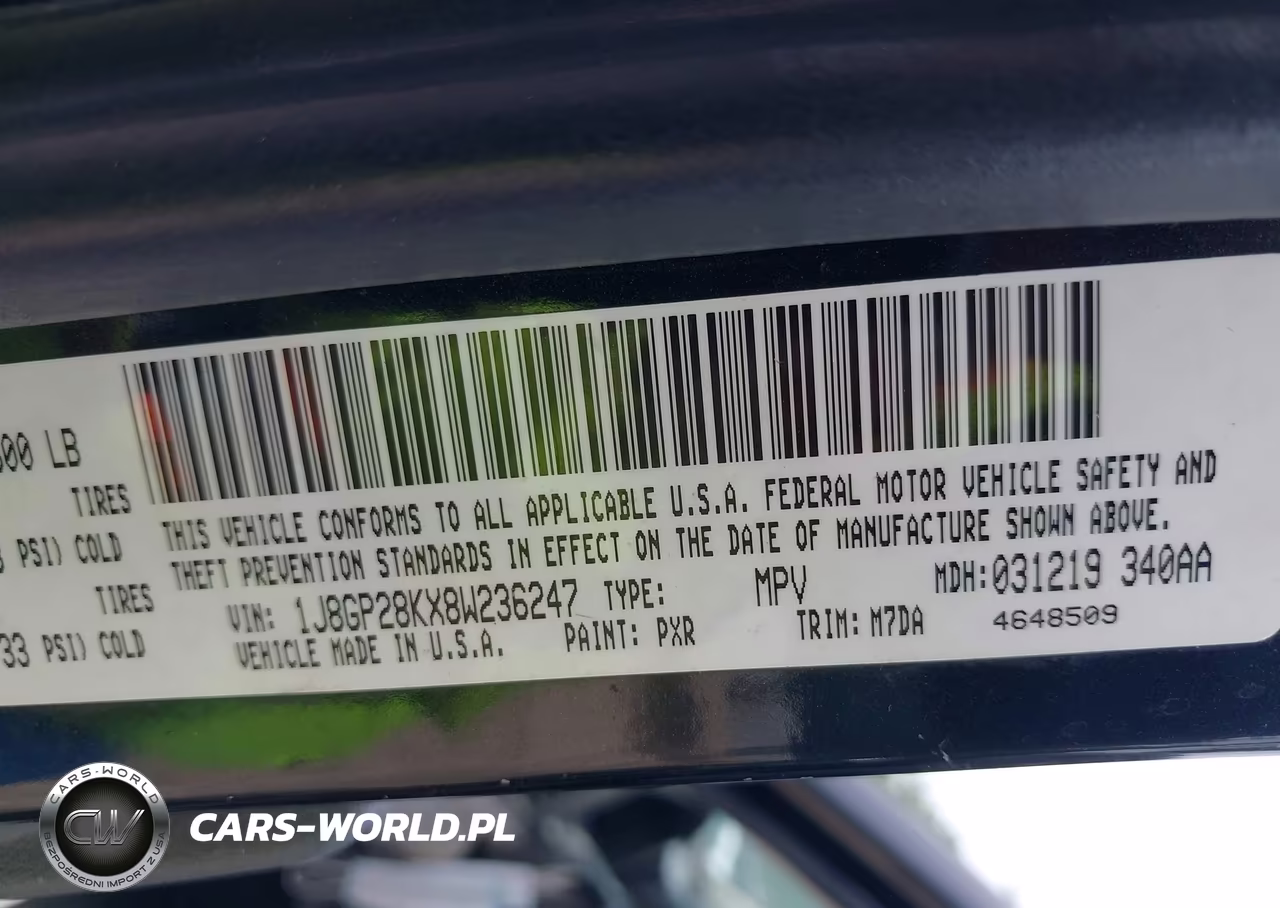 2008 Jeep Liberty Sport VIN:1J8GP28KX8W236247 - 9