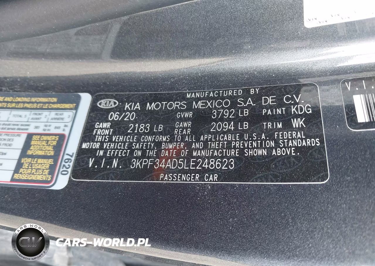 2020 Kia Forte Gt-Line VIN:3KPF34AD5LE248623 - 9
