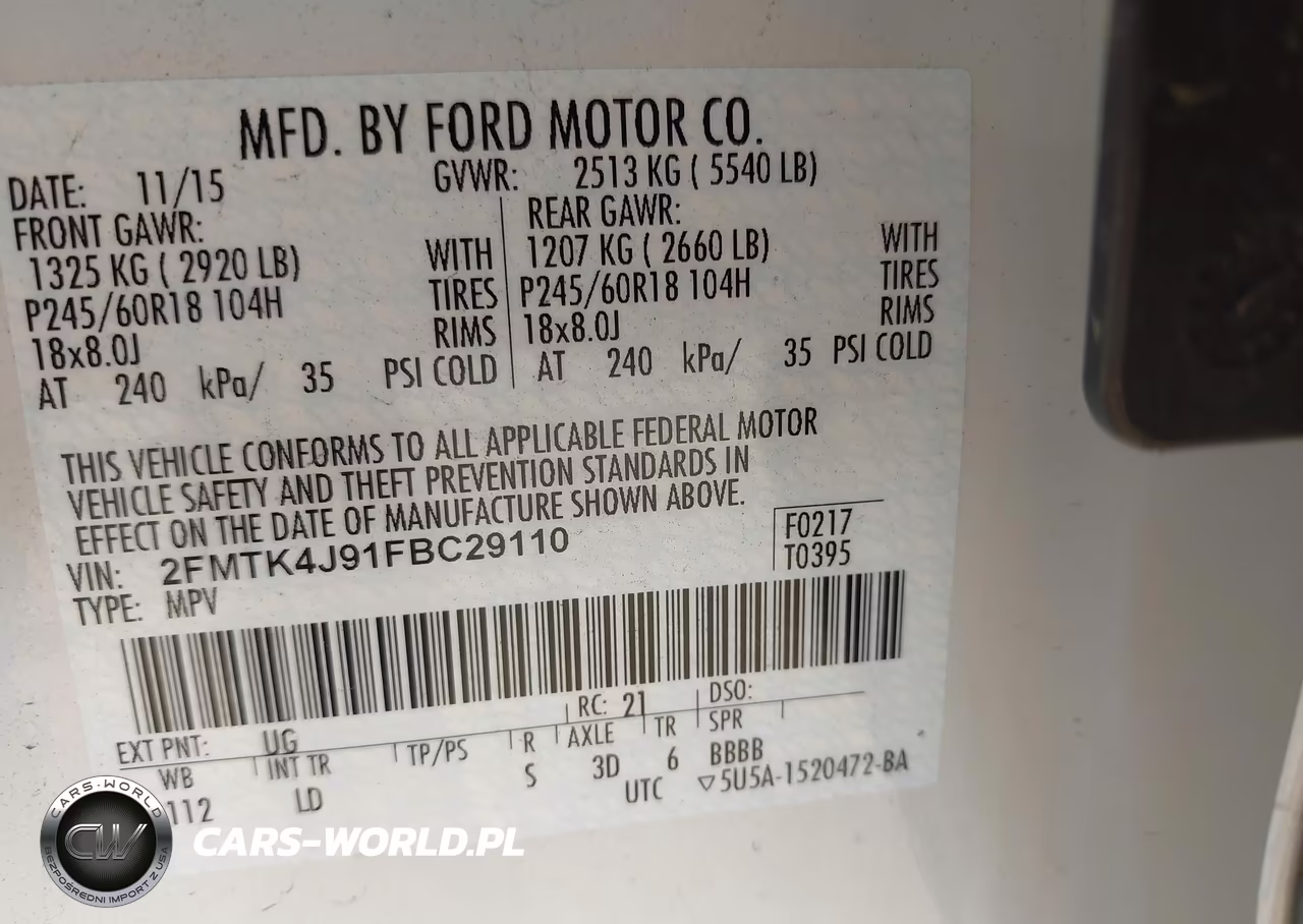 2015 Ford Edge Sel VIN:2FMTK4J91FBC29110 - 9