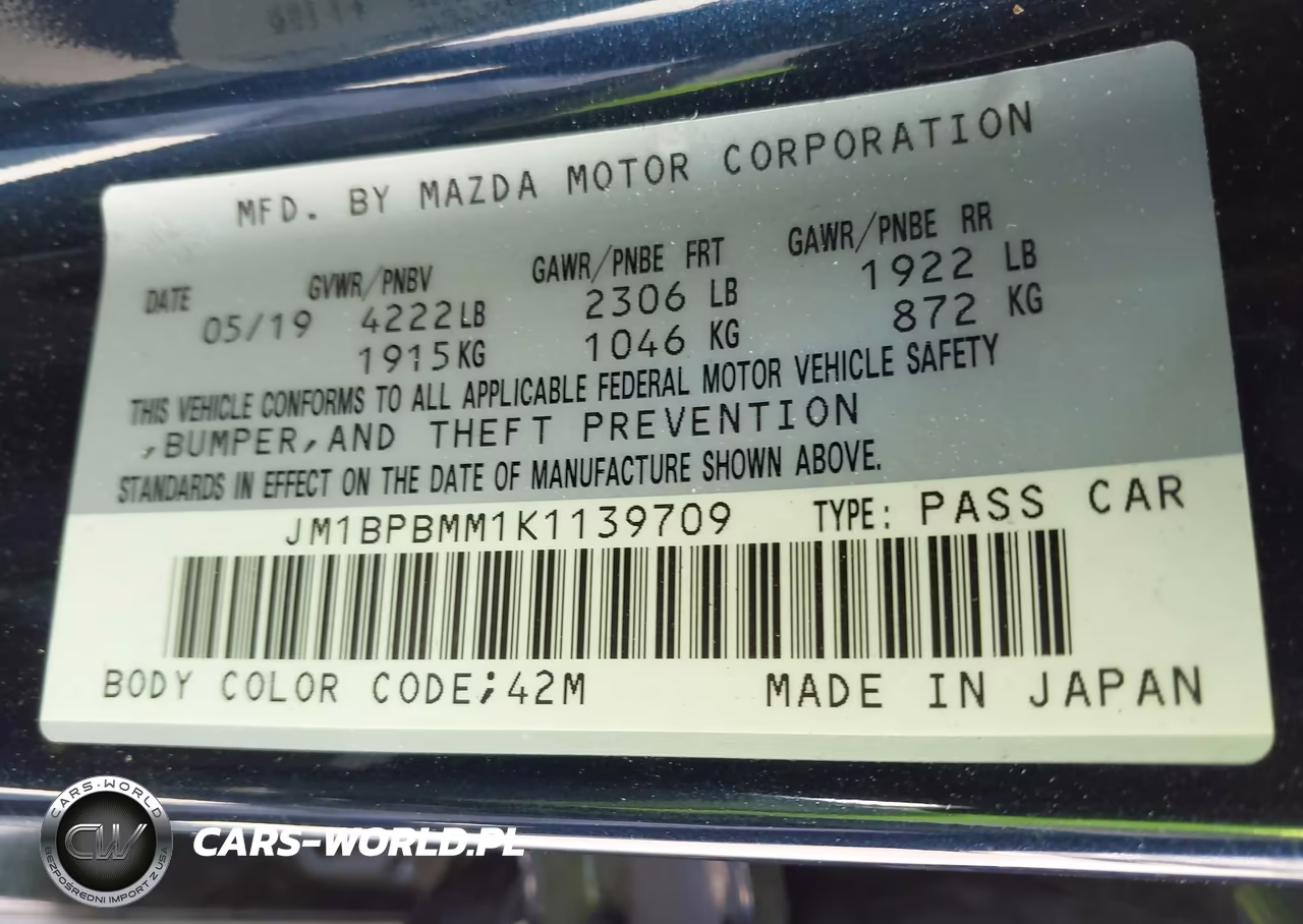 2019 Mazda Mazda3 Preferred Package VIN:JM1BPBMM1K1139709 - 9
