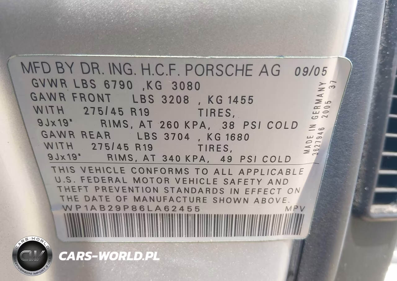 2006 Porsche Cayenne S-S Titanium Edition VIN:WP1AB29P86LA62455 - 9