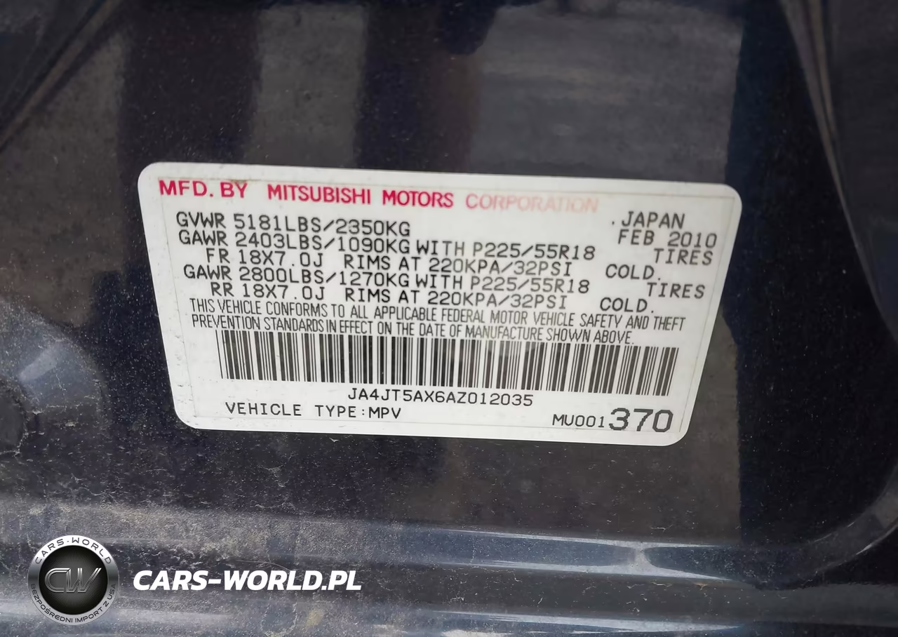 2010 MITSUBISHI OUTLANDER GT VIN:JA4JT5AX6AZ012035 - 9