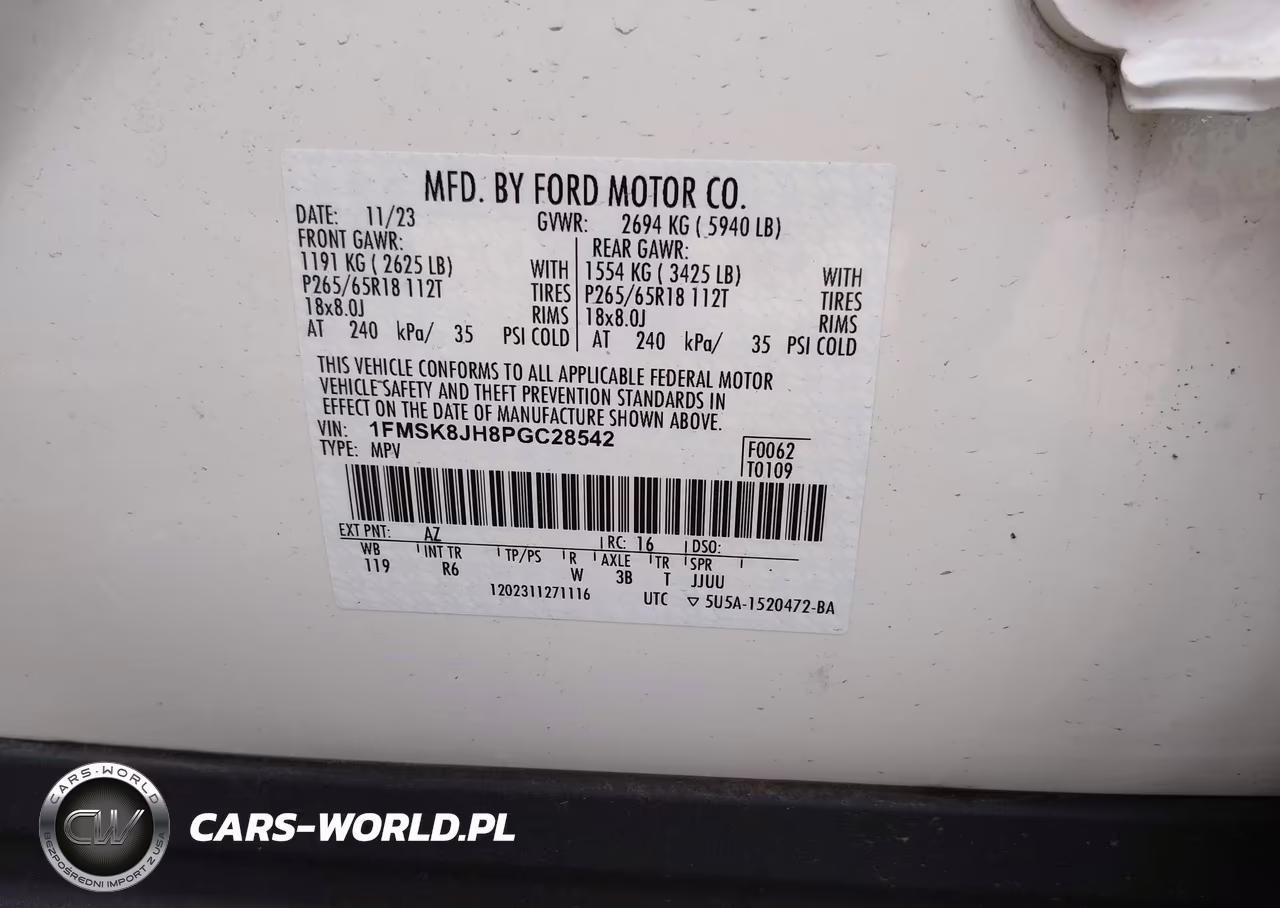 2023 Ford Explorer Timberline VIN:1FMSK8JH8PGC28542 - 9