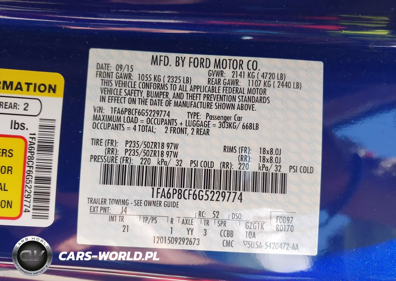 2016 Ford Mustang Gt VIN:1FA6P8CF6G5229774 - 8