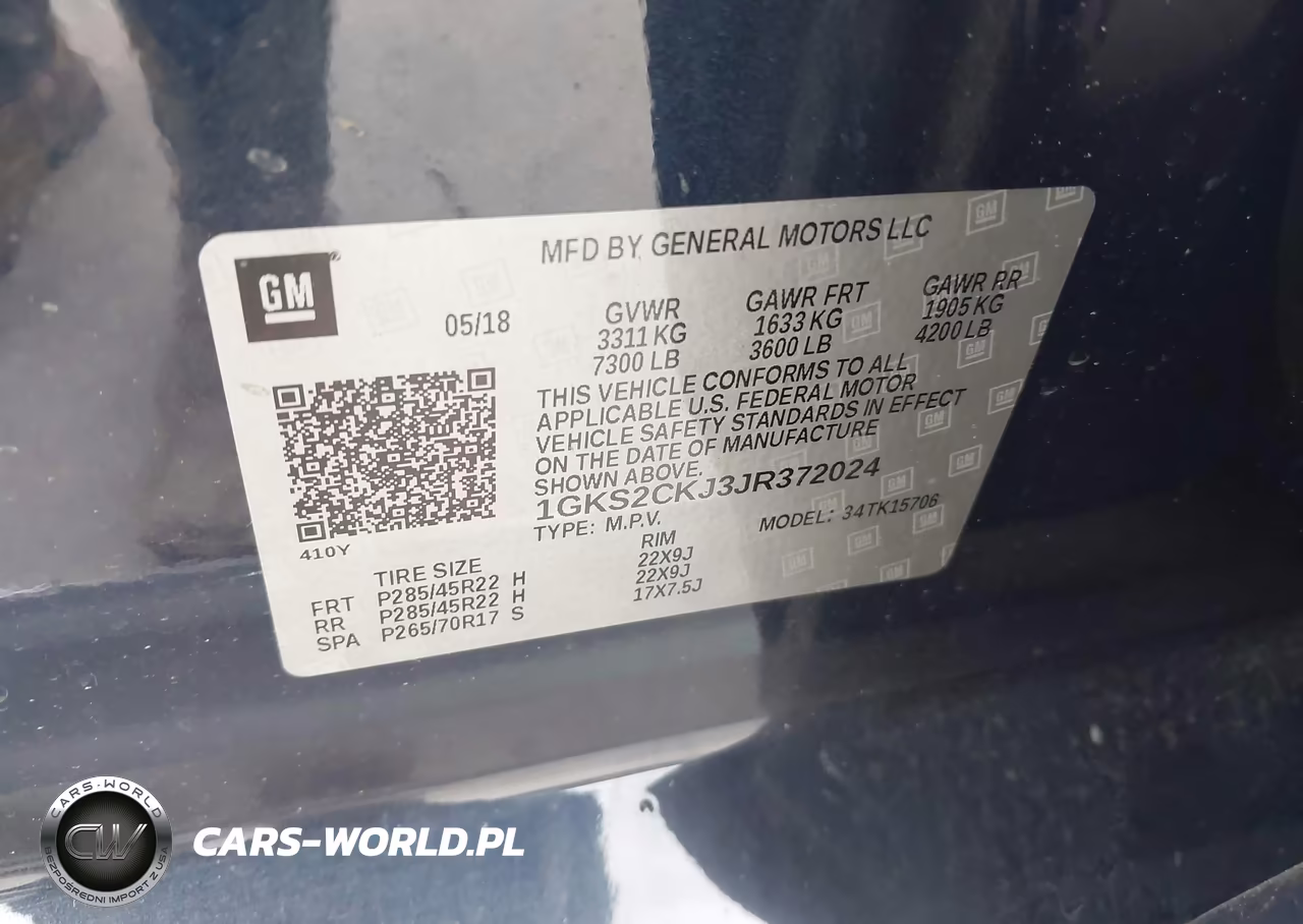 2018 GMC Yukon Denali VIN:1GKS2CKJ3JR372024 - 9