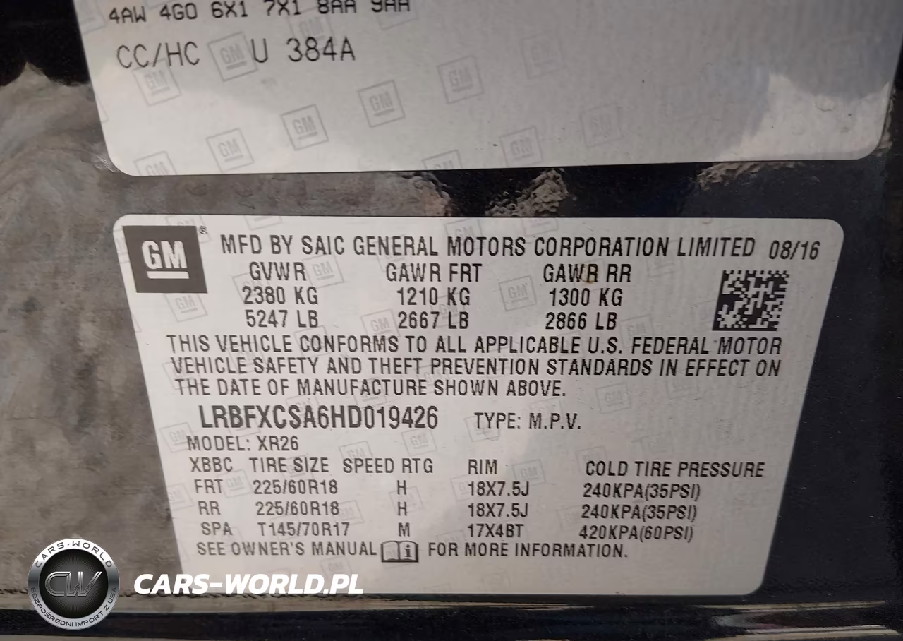 2017 Buick Envision Preferred VIN:LRBFXCSA6HD019426 - 9