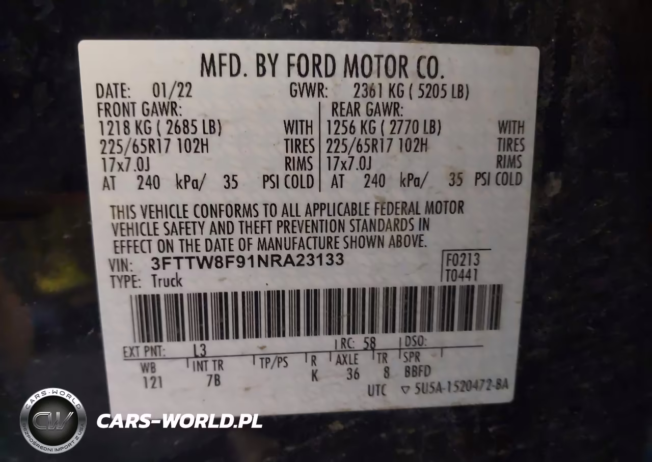 2022 Ford Maverick Xlt VIN:3FTTW8F91NRA23133 - 9