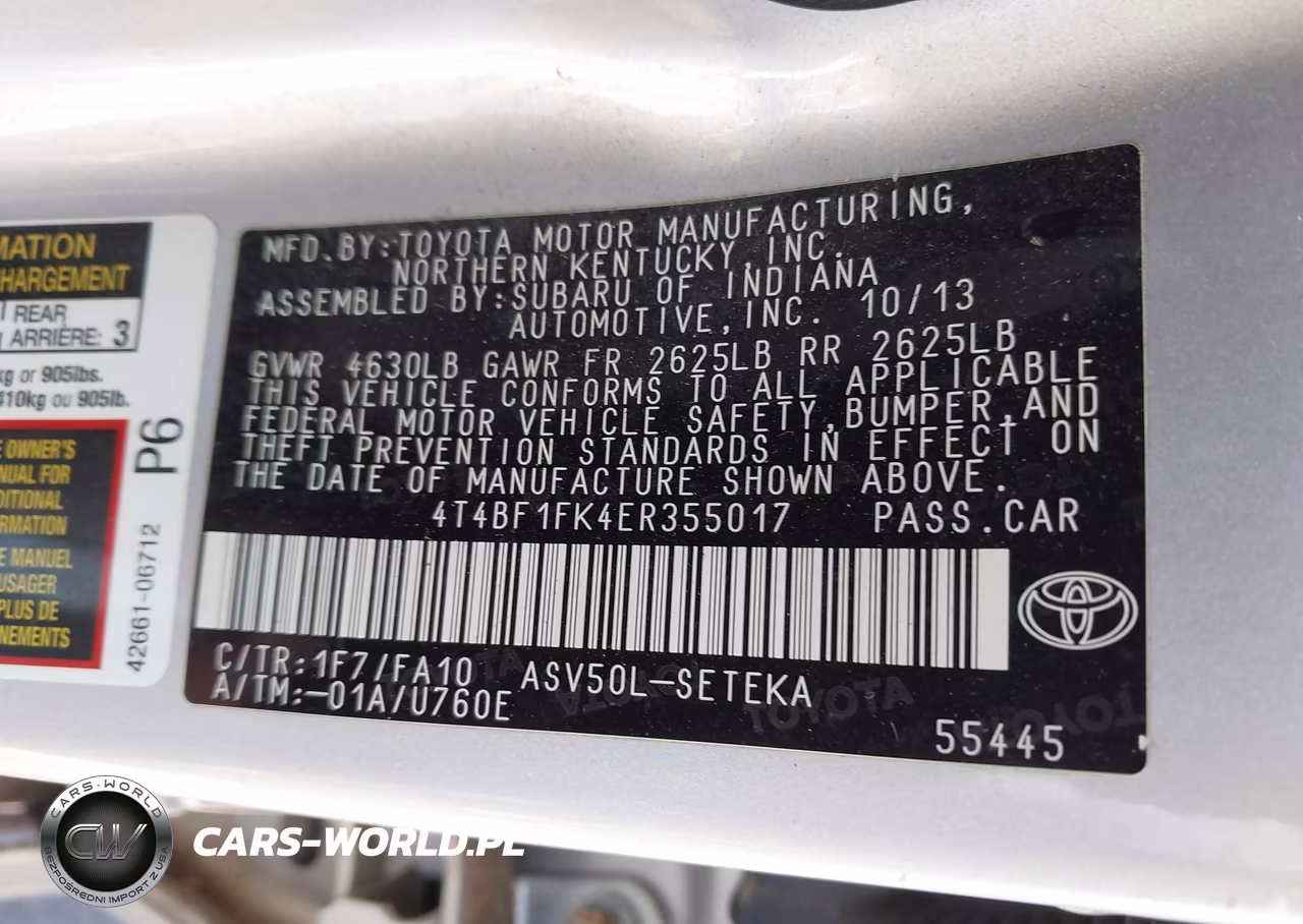 2014 Toyota Camry L VIN:4T4BF1FK4ER355017 - 9