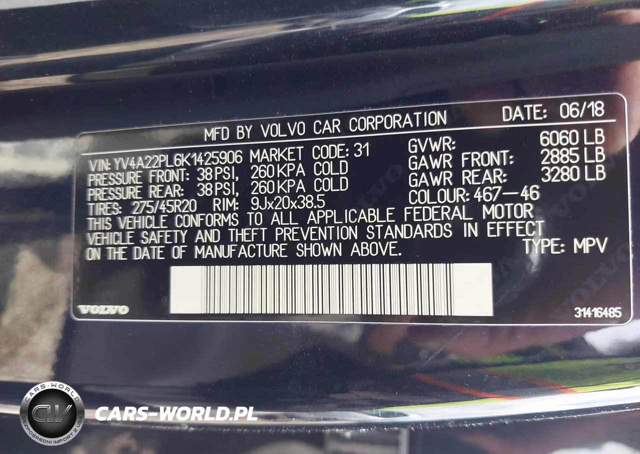 2019 Volvo Xc90 T6 Inscription VIN:YV4A22PL6K1425906 - 9