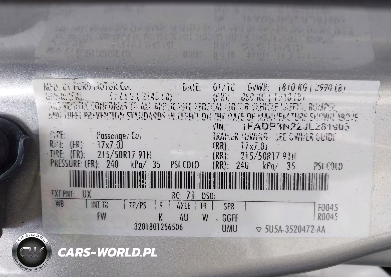 2018 Ford Focus Titanium VIN:1FADP3N22JL261905 - 9