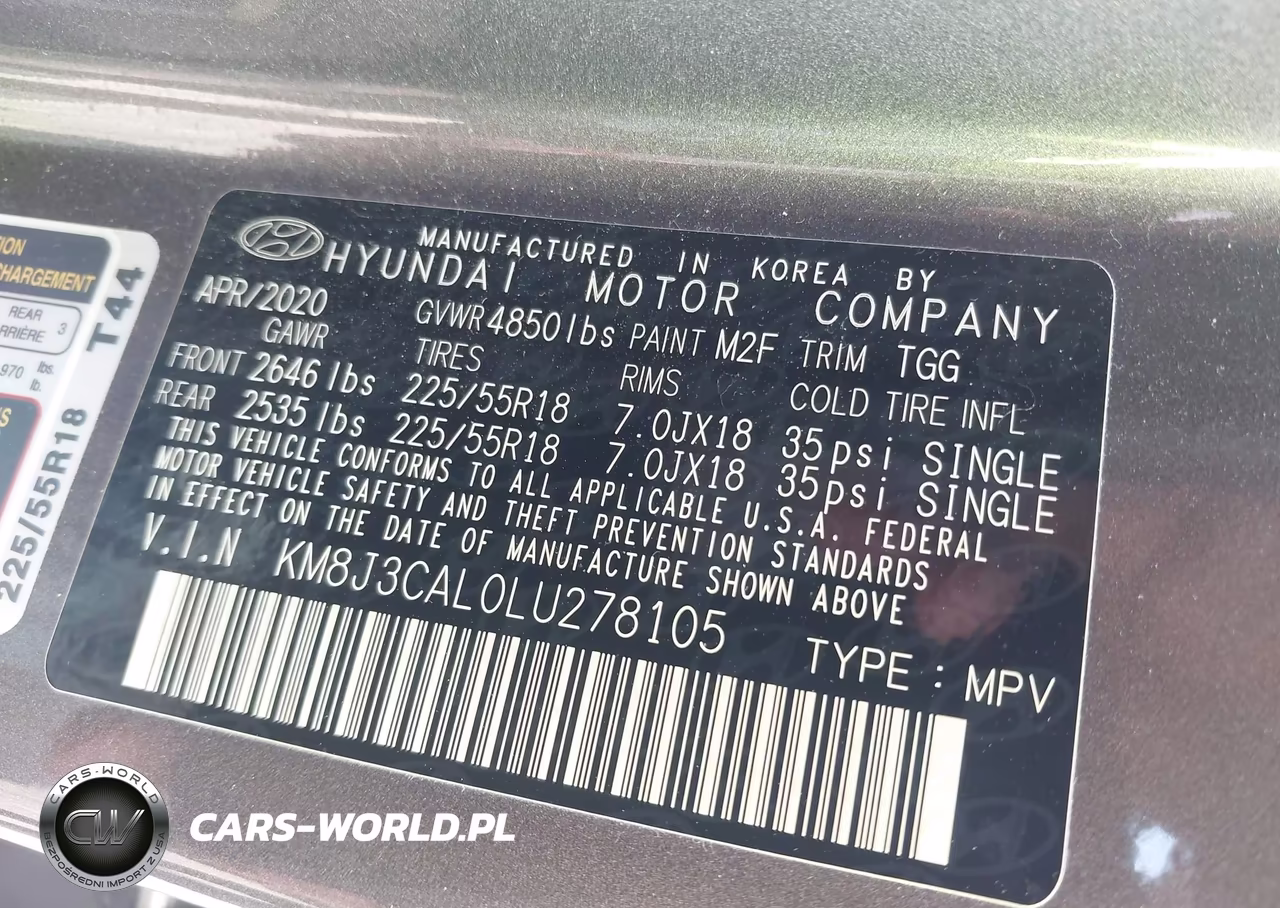 2020 Hyundai Tucson Sel VIN:KM8J3CAL0LU278105 - 9
